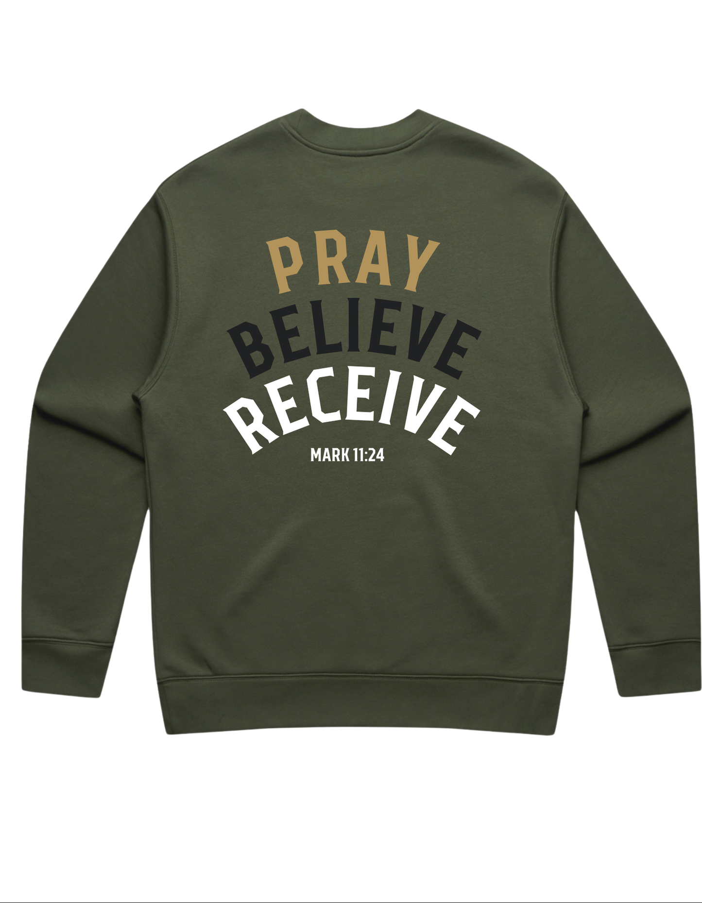 Adult Crew Neck - Pray, Believe, Receive